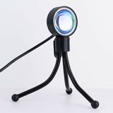 LED Sun Sunset Rainbow Projector Atmosphere USB Night Light Lamp For Room Decor