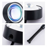 LED Sun Sunset Rainbow Projector Atmosphere USB Night Light Lamp For Room Decor