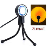LED Sun Sunset Rainbow Projector Atmosphere USB Night Light Lamp For Room Decor