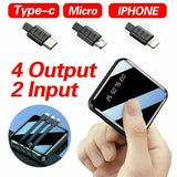 Portable 20000mAh Power Bank Mini USB Pack LED Battery Charger For Mobile Phone