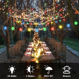 Solar Fairy String Lights 50LED Crystal Globe Outdoor Garden XMAS Party Decor