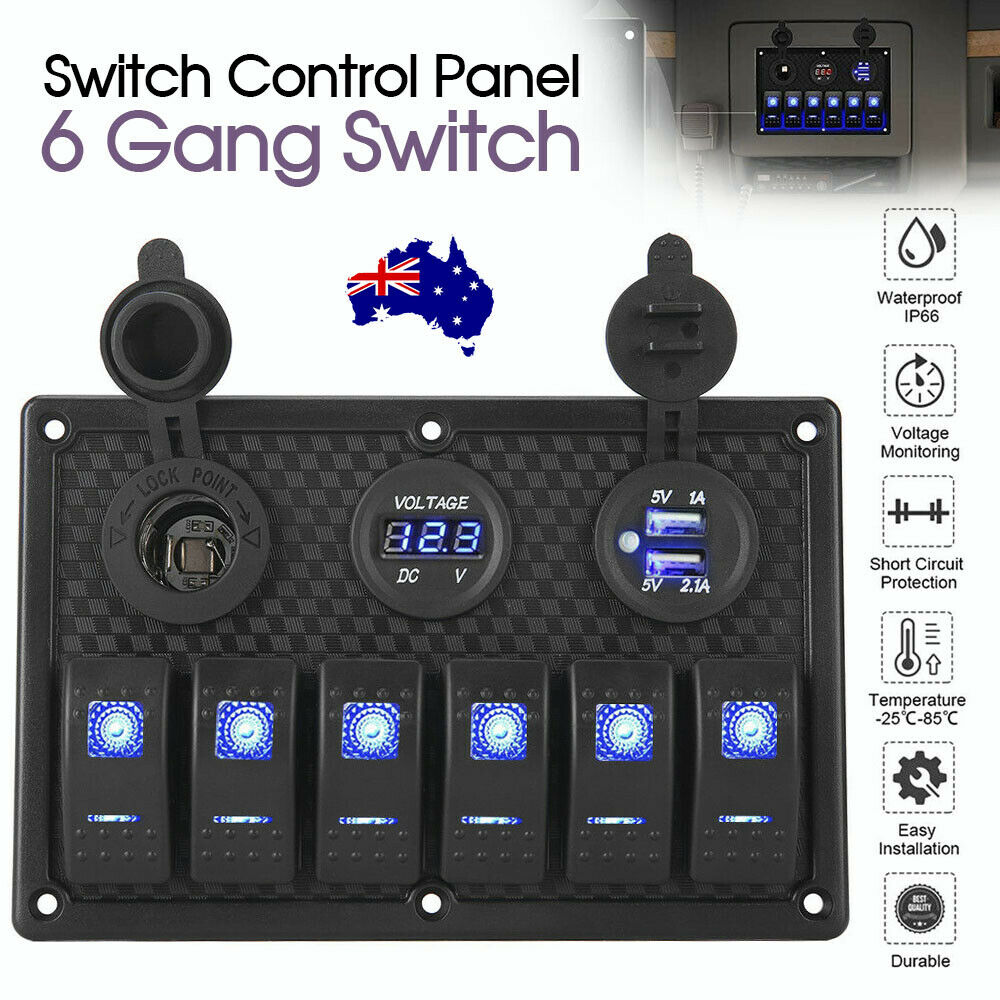 MICTUNING P1s RGB 6 Gang Switch Panel, Multifunction Toggle Momentary Strobe Pulsed Switch Pod with Backlit Off 5 Level Brightness Circuit Control Relay System Box for Truck RV Offroad Marine MICTUNING P1s RGB 6 Gang Switch Panel, Multifunction Toggle Momentary Strobe Pulsed Switch Pod with Backlit Off 5 Level Brightness Circuit Control Relay System Box for Truck RV Offroad Marine