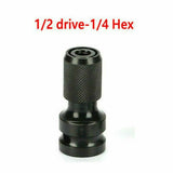 1/2inch Drive to 1/4inch Hex Drill Chuck Change Socket Adapter For Impact Wrench