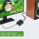 Digital Optical Coaxial Toslink to Analog Audio Converter Adapter DAC RCA Cable