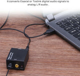 Digital Optical Coaxial Toslink to Analog Audio Converter Adapter DAC RCA Cable