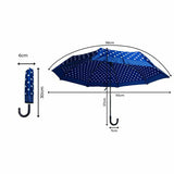 Umbrellas Polka Dot Design & Cover Case Compact Sturdy 93cm Home Master®