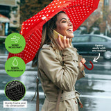 Umbrellas Polka Dot Design & Cover Case Compact Sturdy 93cm Home Master®