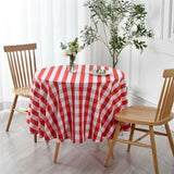 152cm Round Check Tablecloth Birthday Wedding Tableware Cover Banquet Party PEVC