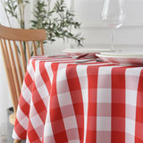 152cm Round Check Tablecloth Birthday Wedding Tableware Cover Banquet Party PEVC