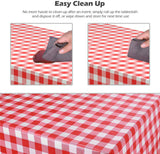 Rectangle Table Cloth Flannel Back 4-Colour Waterproof Re-usable 130x175CM Cover