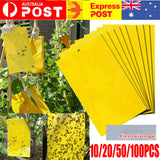 Yellow Sticky Glue paper Insect Trap Catcher Killer Fly Aphids Wasp