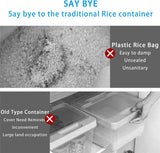 12Kg Auto Grain Case Cereal Dispenser Storage Box Kitchen Food Rice Container GREY/BLUE