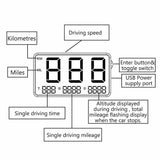Universal HUD Head UP GPS Speedometer Digital Display Car Speed Warning Plug NEW