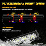 CREE LED Light Bar 20 inch Tri-row Spot Flood Combo Driving Off-road Truck 4WD