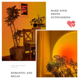 Romantic Sunset Projection Lamp LED Floor Rainbow Night Light Home Living Decor