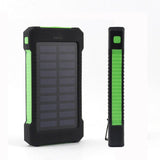 10000mah Solar Power Bank Portable External Battery Dual USB Phone Charger