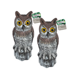 2x  Repel Pest Garden Owl Decoration 30cm Deterrent Garden Scarecrow