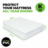 Home Master® 2PCE Mattress Protector King Size Elastic Fit 195 x 200cm