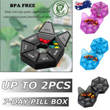 Weekly 7 Day Pill Box Medicine Storage Tablet Container Case Organizer Dispenser