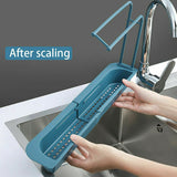Telescopic Sink Rack Holder Expandable Storage Drain Basket Home Kitchen Kit