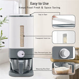 12Kg Auto Grain Case Cereal Dispenser Storage Box Kitchen Food Rice Container GREY/BLUE