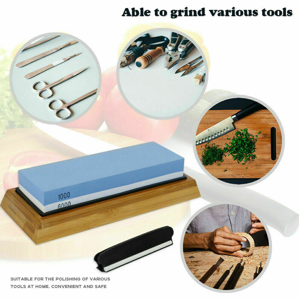 6000/1000 Dual Whetstone Waterstone Knife Sharpening Water Stone Wet S