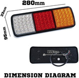 2X 75 LED Tail Lights Stop Indicator 12V Trailer Truck Boat Lamp