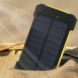 10000mah Solar Power Bank Portable External Battery Dual USB Phone Charger