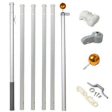 7.1M Aluminium Australian Flag Pole Flagpole Aussie Full Set AU