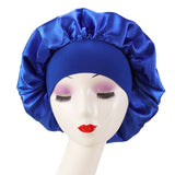 Women Sleeping Bonnet Hair Wrap Soft Silky Satin Cap Elastic Night Hat Headwear