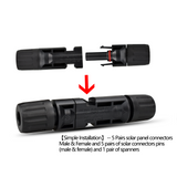 5 Pairs For Solar Panel Connectors IP67 30A Line Plug Socket Male & Female