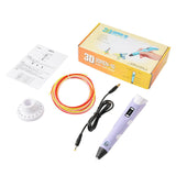 LCD Screen 3 Free Filaments Doodle Drawing Kid Gift 3D Printing Pen Set Printer