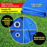 Waterprood Tarpaulin Tarp Canvas Camp Poly Cover Sheet Truck UV PE