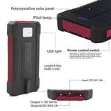 10000mah Solar Power Bank Portable External Battery Dual USB Phone Charger