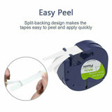Compatible Dymo LetraTag Refills 91331 Plastic Label Tape LT-100H 12mm x 4m