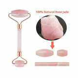 Facial Massage Roller Natural Quartz Crystal Stone Face Neck Beauty Tool