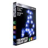 Christmas Xmas White LED Solar Light 35x44cm Silhouette Tree Stake Lights