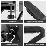 Monitor Stand Arm Desk Mount Single 13-27''LED TV Screen Holder Bracket