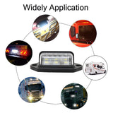 2PCS 6 LED 12/24V License Number Plate Light Lamps for Truck SUV Trailer Lorry