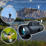 HD Portable Telescope Monocular For Travel Night Vision+Phone Clip +Tripodset