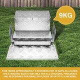 20LBS Auto Automatic Chicken Feeder Galvanized Poultry Chook Treadle Self Coop