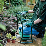 2 in1 GARDEN KNEELER PADDED PAD SEAT STOOL GARDENING WORK 6 TOOLS + 2 POUCHES