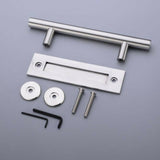 12" Barn Door Handle Sliding Flush Pull Wood Door Gate Hardware Stainless Steel