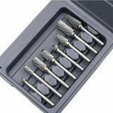 8Pcs 1/4" 6mm Shank Tungsten Carbide Rotary Burr Bur Die Grinder Carving Bits
