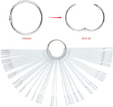 200X False Fake Nail Polish Color Display Wheel Chart Ring Tips Swatch Sticks