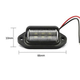 2PCS 6 LED 12/24V License Number Plate Light Lamps for Truck SUV Trailer Lorry