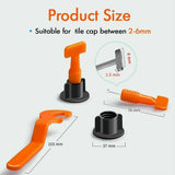 Tile Leveling System Clips Levelling Spacer Tiling Tool Floor Wall 50pcs + 2 Wrenches