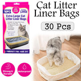 30 Pcs Waterproof Extra Large Cat Litter Liner Bags Fragrance Easy Dispose