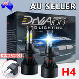 2000W HB2 9003 H4 LED Headlight Globes Kit Hi/Low Beam 30000LM Bright White Bulb