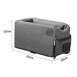Car Pet Seat Auto Seat Center Console Dog Cat Nest Pad Removable Pet Carrier
